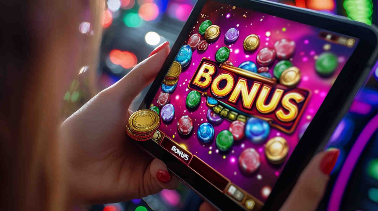 Pengguna membaca info bonus dewasa